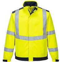 Yellow Hi-Vis Softshell Workwear Site Jacket - Small-XXL - Portwest UK