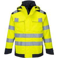 Hi-Vis Yellow Flame/Static Resistant Waterproof Jacket - Portwest UK