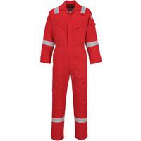 Red Lightweight Anti-Static Work Boilersuit/Coveralls - Portwest UK