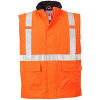 Orange Hi-Vis Flame Resistant Gilet/Bodywarmer - S-XXXL - Portwest UK