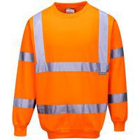 Orange Hi-Vis Work Sweatshirts - XS-5XL - Class 3 - Portwest UK