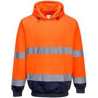 Hi-Vis Orange/Blue Contrast Work Hoodies - Small-3XL - Portwest UK