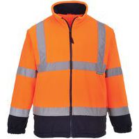 Orange & Blue Hi Vis Fleece Jacket - Mesh Lined - XS To XXXL -Portwest