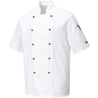 White Chefs Short Sleeve Kitchen Jackets - XS-XXXL -Kent Portwest UK