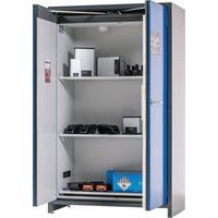 Wide Lithium Ion Battery Charging 3-6 Shelf Fireproof Cabinet + Alarm