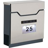 Phoenix Estilo Top Loading Letter Boxes - Stainless Steel - Key Locks