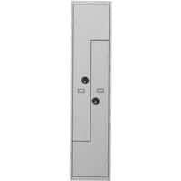 Phoenix 1 Column 2 Door Z Shape Grey Metal Locker - Combination Locks