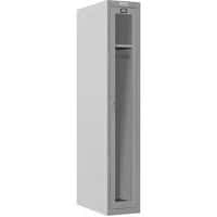 Phoenix PLC Grey 500mm Deep Lockers - 1-4 Clear Doors - Key Locking