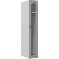 Phoenix Grey 500mm Deep Lockers - 1-4 Clear Doors - Electronic Lock