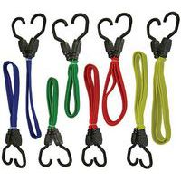 Strong Flat Bungee Cord Set - Nylon-Coated Steel Hooks - Faithfull