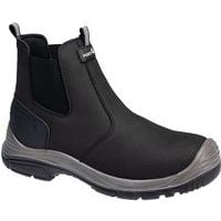 Black/Grey Unisex Dealer/Chelsea Steel Toe Boots - Size 3-13 -Portwest