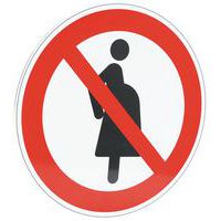 Aluminium sign - No access for pregnant women - Manutan Expert