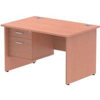 Straight Office Desk - Left Fixed Drawer Pedestal - H 73 cm - Impulse