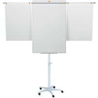 Piranha coated-steel magnetic mobile flip chart with extendable arms - Nobo