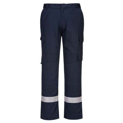 Lightweight Heat Resistant Stretch Trousers - Blue/Orange -Portwest UK