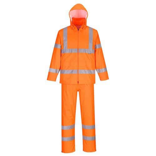 Hi Vis Waterproof Portwest Coverall Suit -Orange/Yellow -Small To XXXL