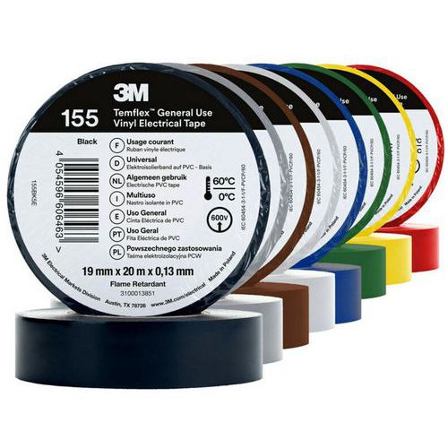 Temflex 155 electrical insulation tape, various colours - 3M