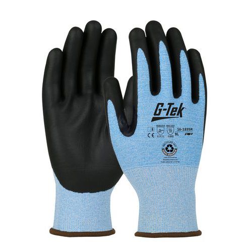 G-TEK® 3RX recycled plastic cut-resistant gloves with nitrile-coated foam grip