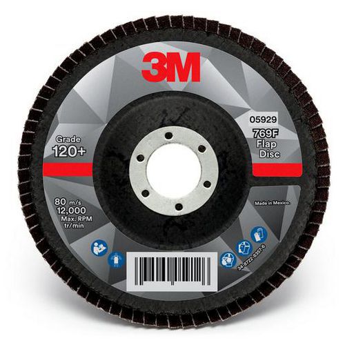 769F abrasive flap disc - Curved - 125 x 22.23 mm - 3M