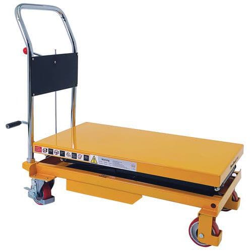 Mobile Scissor Lift Table - 350kg - Hydraulic - Manutan Expert