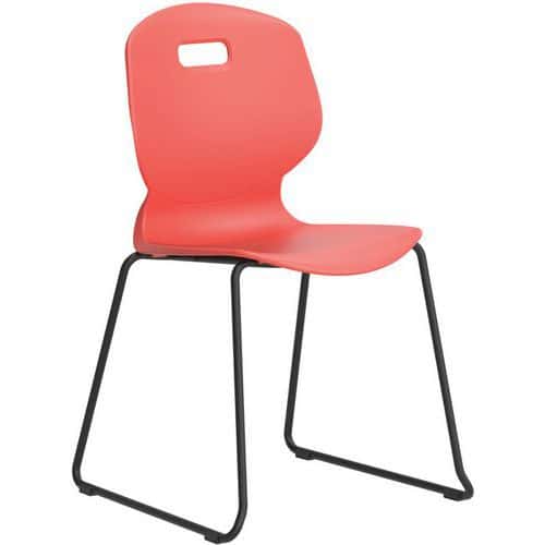 School Chair - Skid legs - Stackable - Antimicrobial Polypropylene