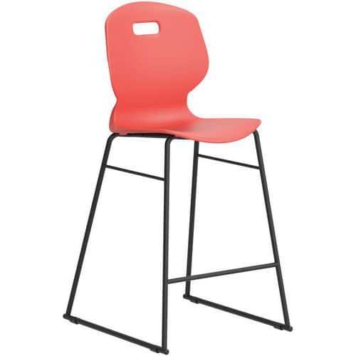 High Stool School Chair - Stackable - Antimicrobial Polypropylene