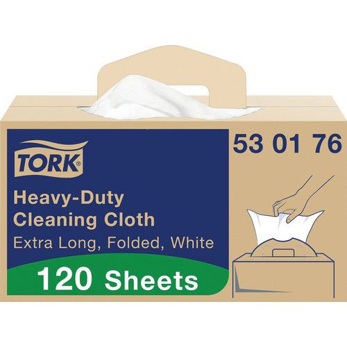 Heavy-duty cleaning cloth, folded - W7 - Tork