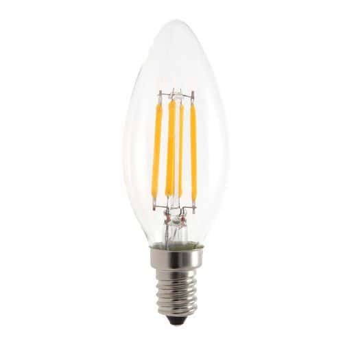 Olive C35 4-W E14 cap LED filament bulb - VELAMP