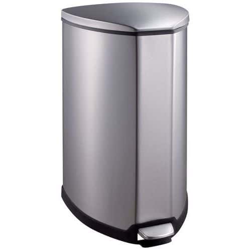 Matt stainless steel pedal bin