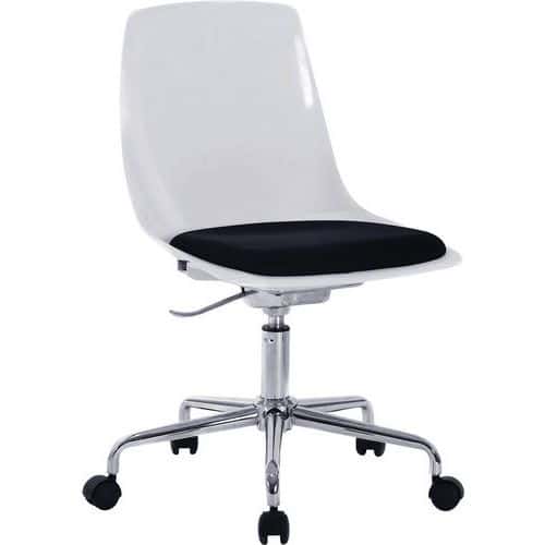 Mobile Office Swivel Chair - Designer Seat & 5 Star Chrome Base