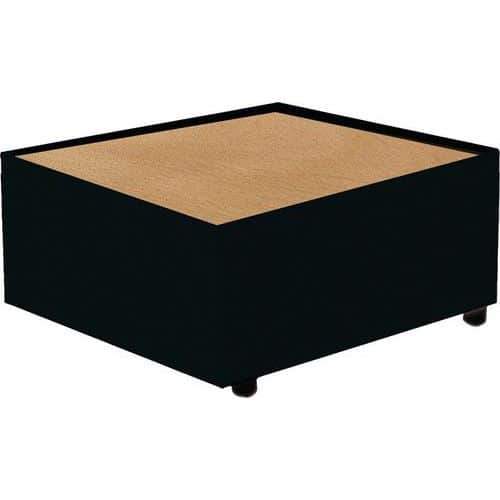 Modular Beech Top Reception Table - Fabric Breakout Ottoman/Pouffe