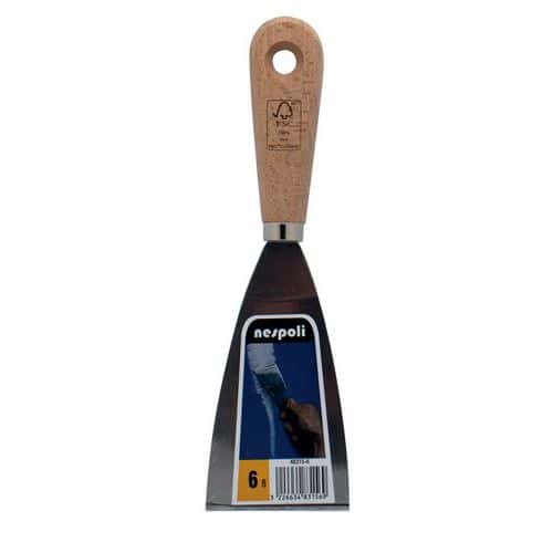 Steel stripping knife, FSC-certified handle, 6 cm - Nespoli