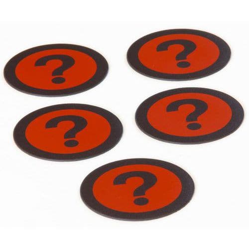 Red magnet - Question mark icon - Set of five - Smit Visual