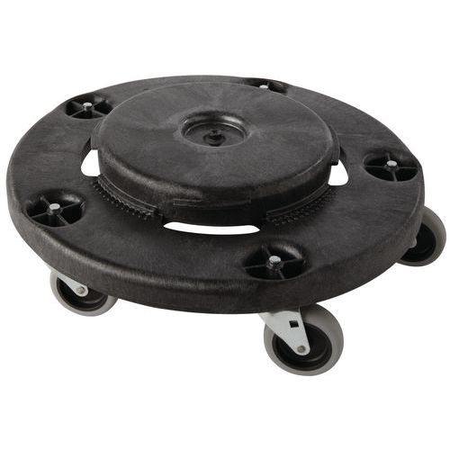 Black base with castors for 75-l to 208-l round containers - Rubbermaid