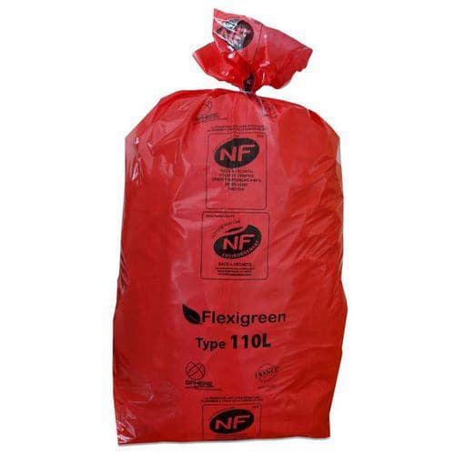 Bin bag - Hazardous waste - Red - Jetsac