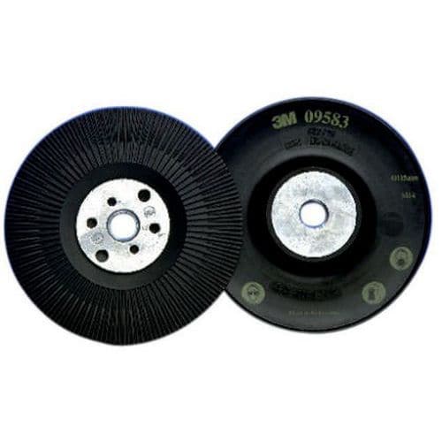 Rigid convex support plate for fibre disc