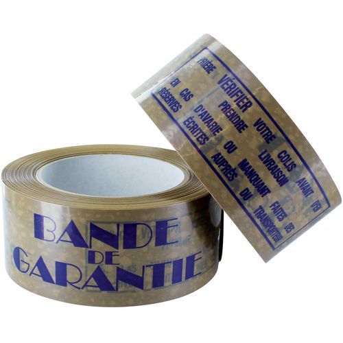 Low noise polypropylene tape - Printed with warranty strip