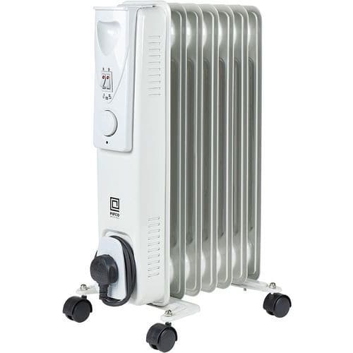 Oil Filled Radiator - 7 Fins - Mobile & Portable - HxW 580x335 - 1.5kW