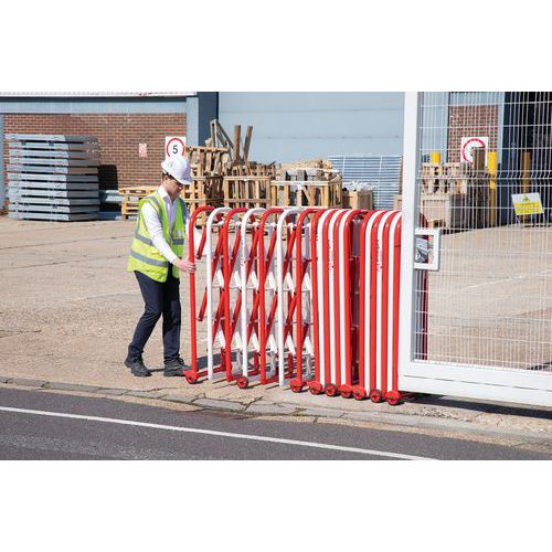 Metal Crowd Control Barrier - Mobile & Retracting -Armorgard Instagate