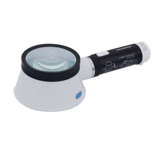 LED-lit magnifying glass - Biconvex - Magnification 3,5x-