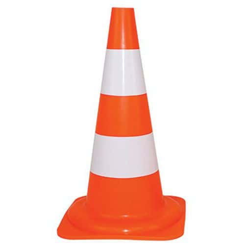Fluorescent orange safety cone