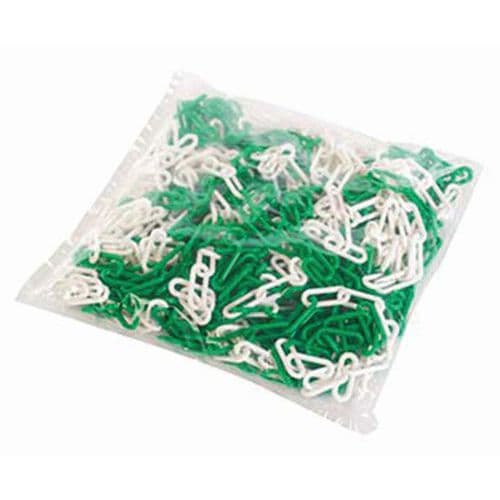 Plastic chain in bag - White/Green