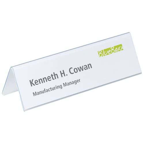 PVC tabletop name holder