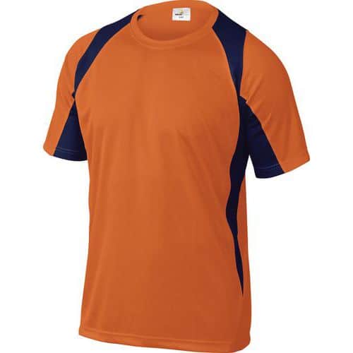 Bali work T-shirt - Orange/blue