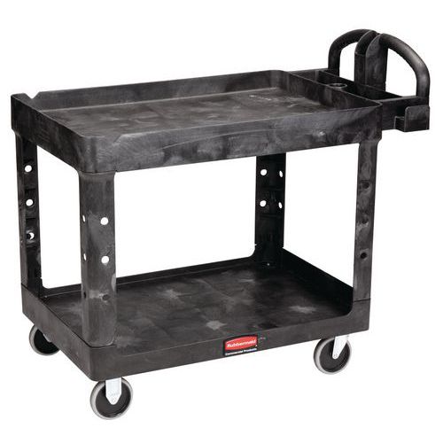 Plastic trolley with 2 shelves - Capacity 226 kg