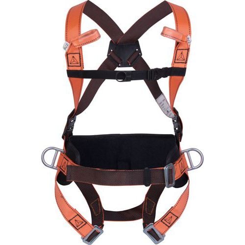 Fall-prevention harness - 4 points with work holding belt