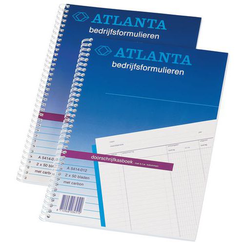 Atlanta ledger book with carbon paper