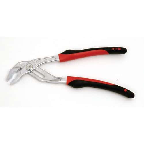 Bi-material needle-nose multi-grip pliers