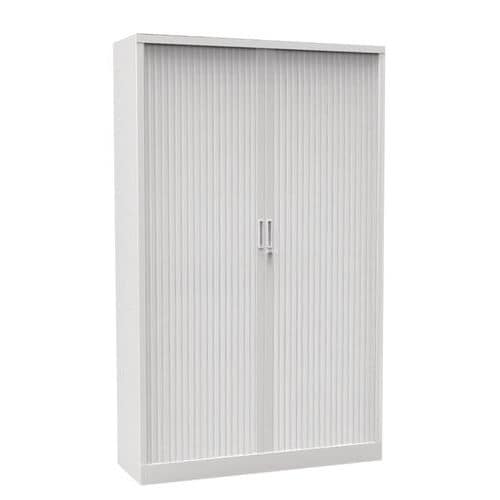 Premium one-colour cabinet with tambour doors - Height 198 cm