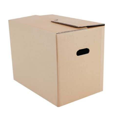 Removal box with easy-close lid and bottom